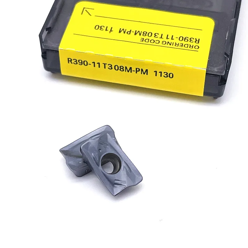 Imagem -05 - Inserções de Carboneto para Indexável Face Milling Torneamento Ferramentas Fresadora Cnc Cortador R390 11t308 pm 1025 1130 1030 1040 4240
