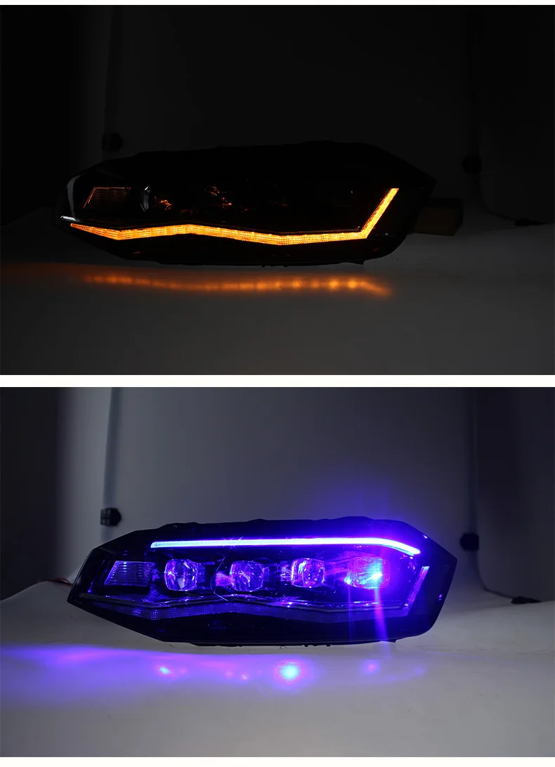 Car Bumper Headlamp POLO Headlight 2019~2021y All In LED/HID Xenon DRL Car Accessories Headlamp POLO Daytime Running Light Fog