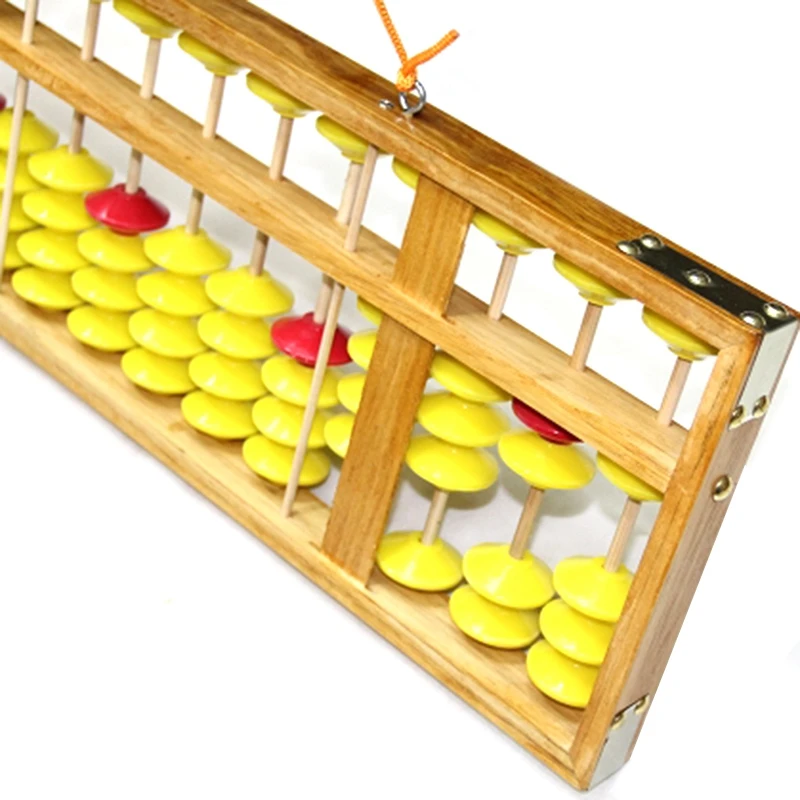 Abaco cinese 13 colonna appendiabiti In legno di grandi dimensioni antiscivolo abaco strumento cinese Soroban In matematica bambini giocattolo educativo matematico 58Cm