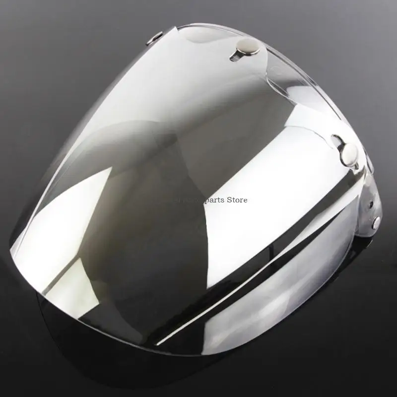 3-snap Bubble Shield Visor Open Face Helmet Visor with Colorful Helmet Face Lens