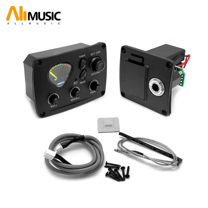 3 Band /4 Band Equalizer with Colour Screen Tuner EQ Preamp Triangle Shape Screen for Acoustic Guitar