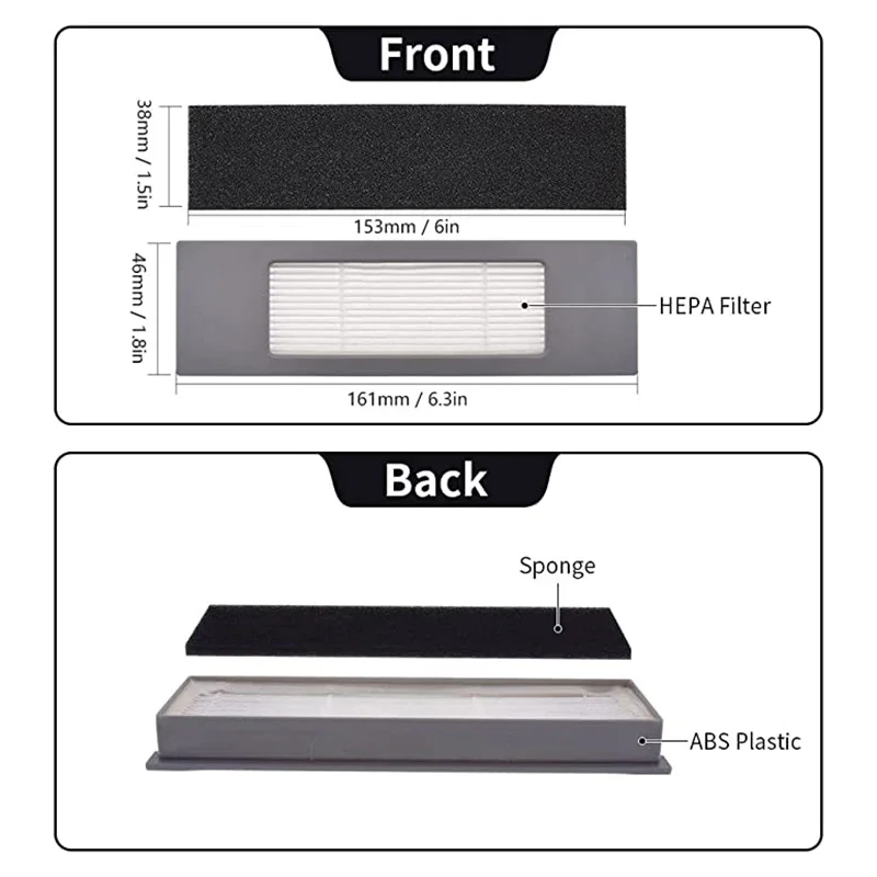 Akcesoria do filtrów Hepa do odkurzaczy Ecocacs Deebot OZMO 920 950 T5 T8 T8 Aivi T9 N7 N8 N8+ N8 Pro+ Części zamienne
