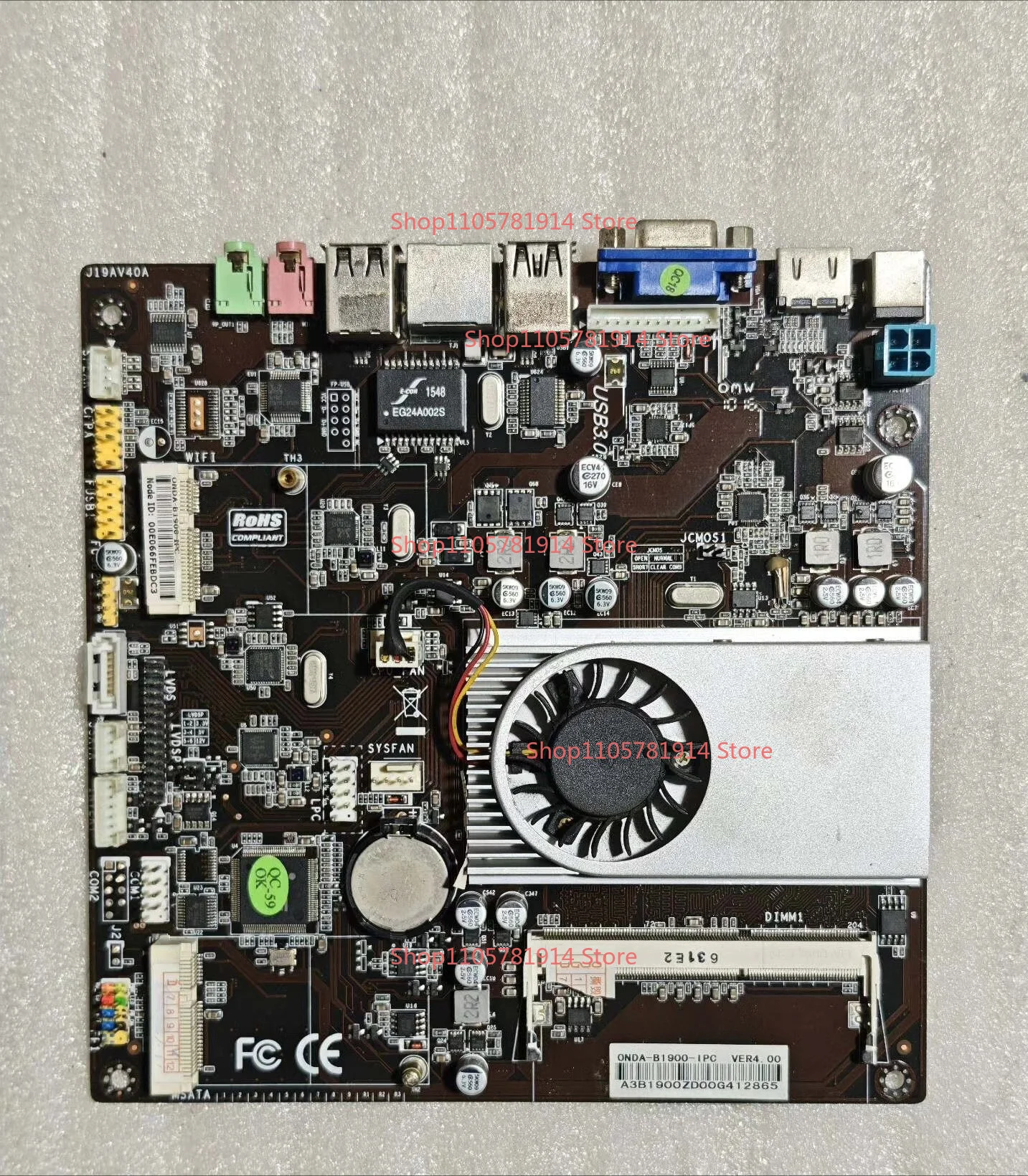 For ONDA B1900 Small Main Board, Specification 17x17, J1900 Processor, Quad-core Four-thread