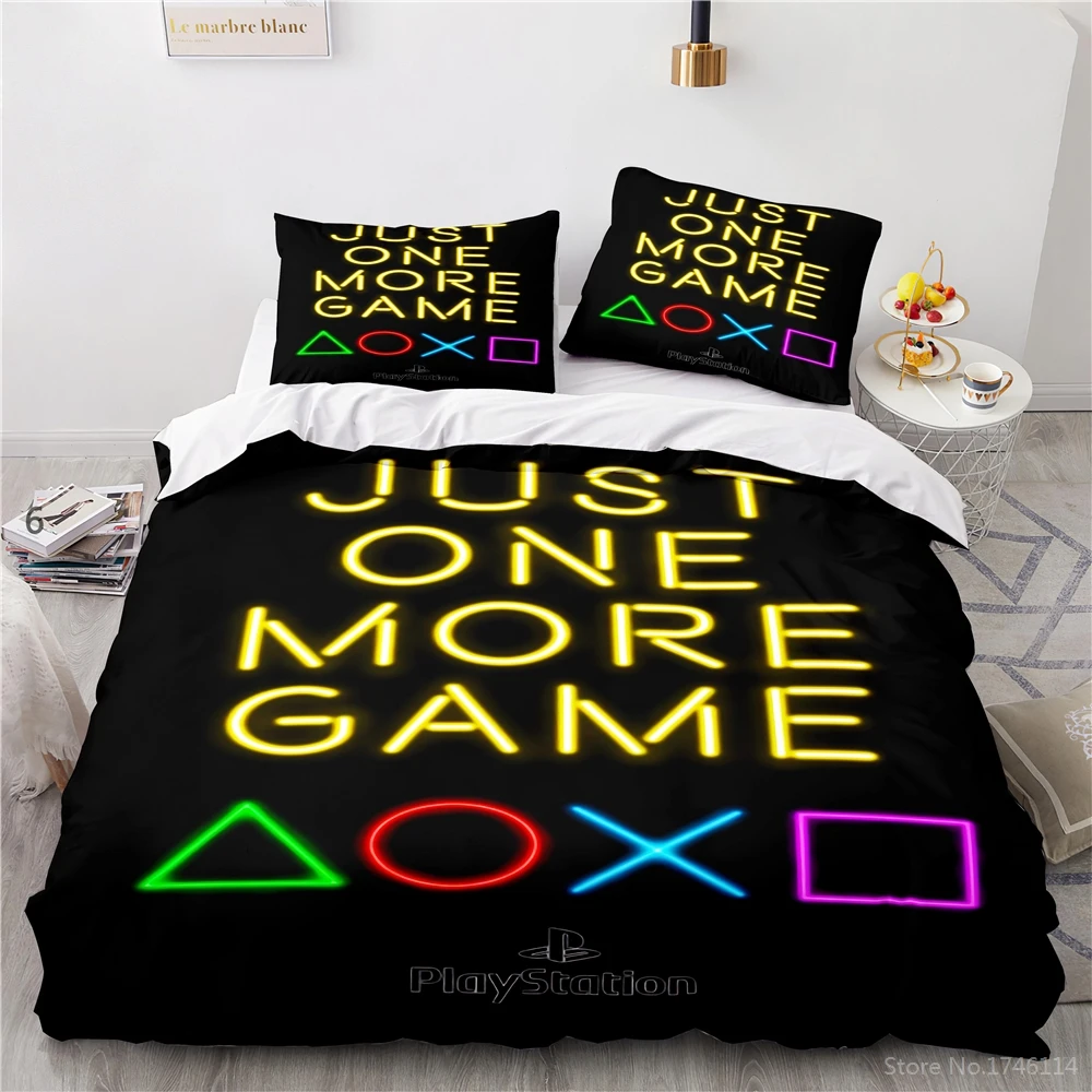 3D Print Creative Black Duvet Cover Set Gamepad Video Game Controller Comforter Cover & Pillowcase Queen King Size Bedding Set