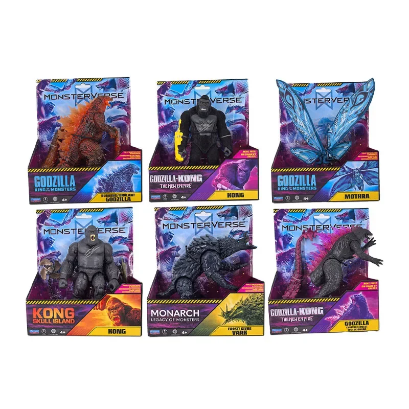 Playmates Godzilla Vs Kong Gojira New Empire 2025 Mothra Frost Vark Drownviper Figures Model Boys Kids Birthday Gifts