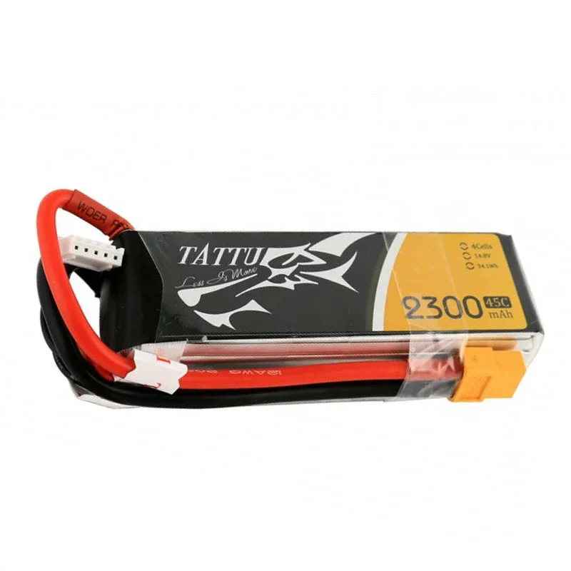 Tattu Lipo Batterij 14.8V 2300Mah Lipo 4S 45c Batterij Xt60 Plug Lipo Akku Voor Fpv Quadcopter Rc Plane Dron Fpv Uav