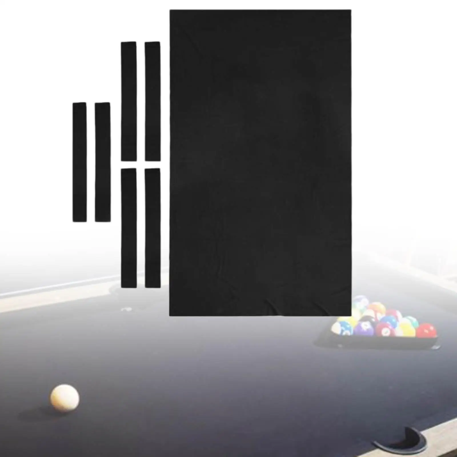 Biliar kolam renang taplak meja pra-potong Snooker kain flanel dan 6 buah strip wol campuran kolam renang meja bantal Set dalam ruangan kolam renang taplak meja