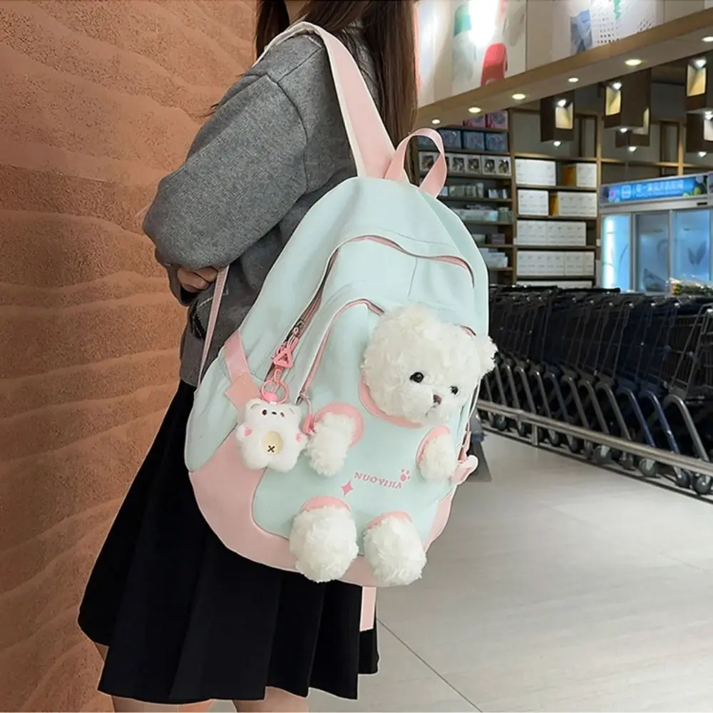 Kawaii Süßer Bärenrucksack Niedlicher Bären-Schulrucksack Große Kapazität Leichter Niedlicher Schulrucksack für Teenager-Mädchen – Detail 12