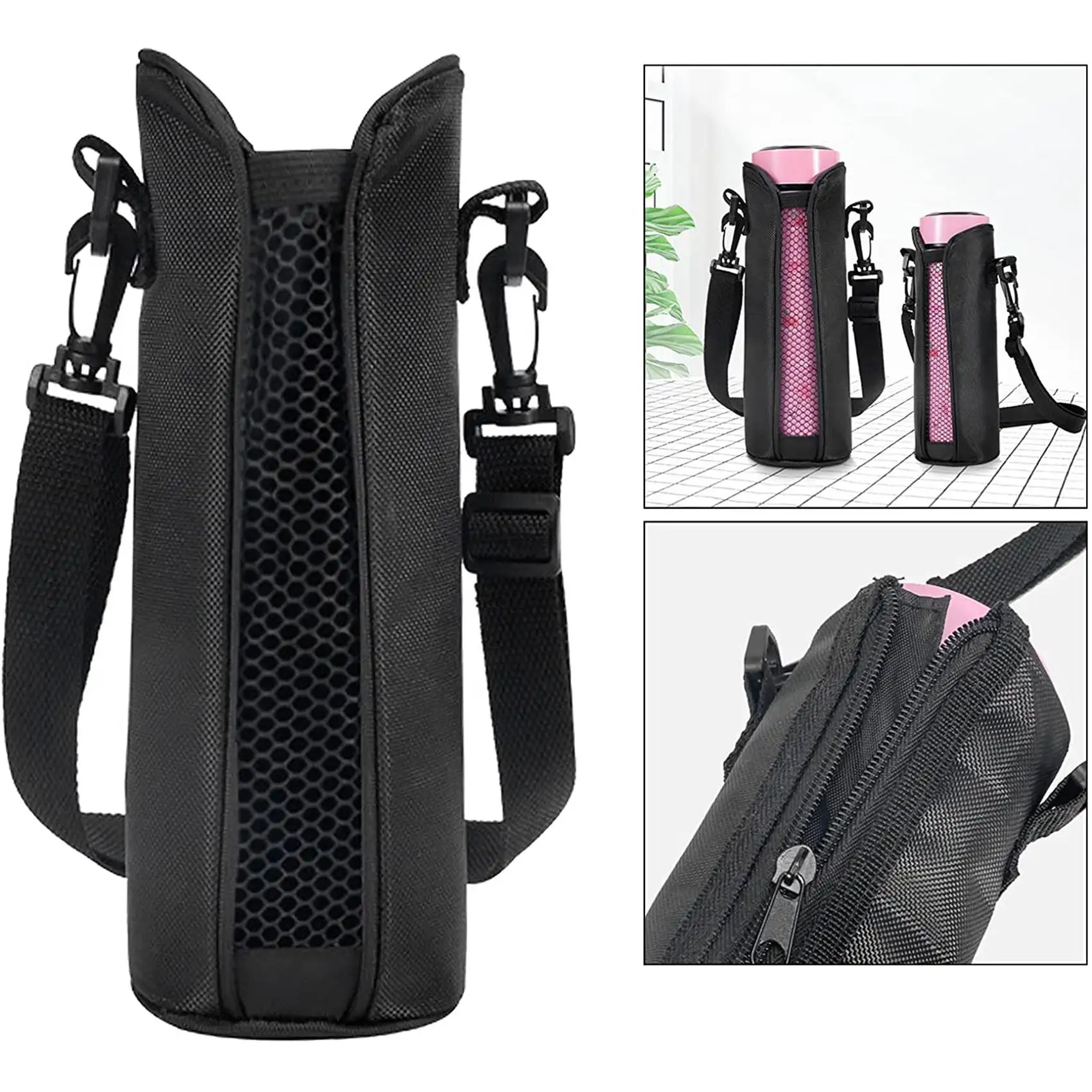 Bottle Carrier Pouch,Bottle Pouch Holder Adjustable Shoulder Strap ,Cooler Bag Daily Outdoor Activities Bottle Sleeve