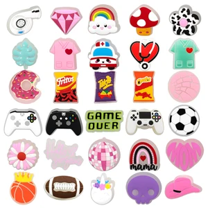LED -Schuhe Charme für Gamepad, rosa Krankenschwestern und Mutter, Turbo -Fußballdekorationsschuhe, Regenbogen und Blumen, Pins Donut, Plaog -Accessoires, 1 PC, 5pcs 6 Hauptverkaufsstillungskönige - №3