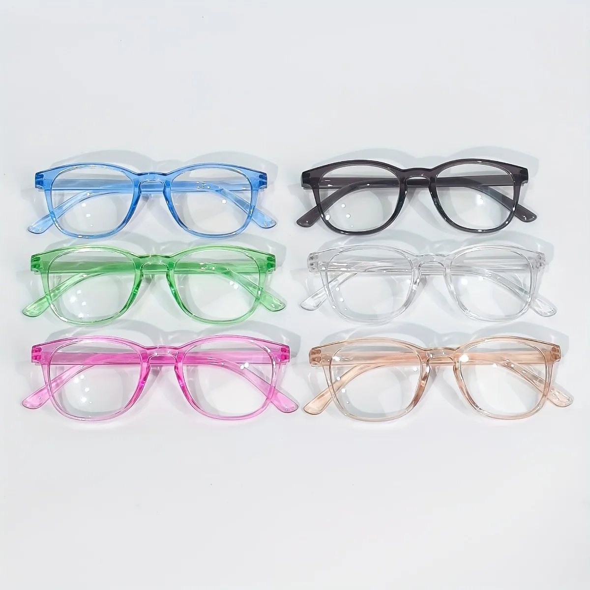 6pcs Candy-Colored Frames Reading Glasses , Stylish Colorful Cute Magnifying Glasses for Reading and Outdoor Activities