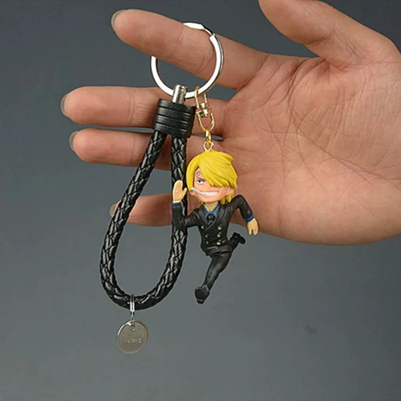 One Piece Figur Cartoon Schlüsselanhänger Monkey D Ruffy Cartoon Spielzeug Ornament Schlüsseltasche Roronoa Zoro Auto Schlüsselanhänger Kinder Geburtstagsgeschenke