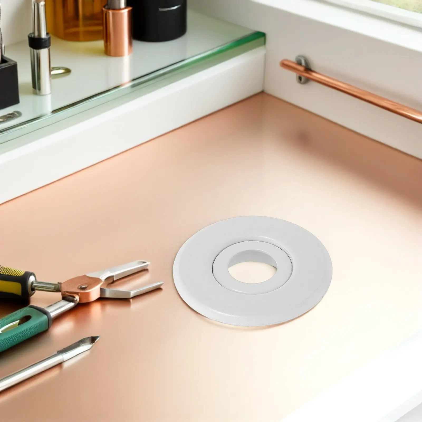 

2Pcs Decorative Fire Sprinkler Escutcheon Cover Plate High Temp Plastic Recessed Sprinkler Trim Ring for Indoor Commercial