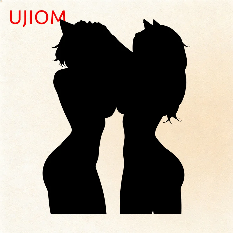 UJIOM Hotwife Furry Loona Wall Sticker Table Cupboard Fashion Personality Sunscreen Adhesive Decal Amusing Game Room Decoration