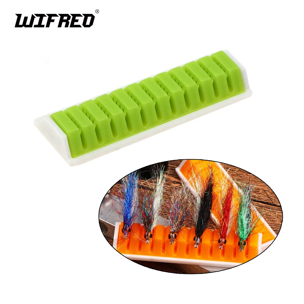 4PCS Fly Tying Material & Fly Prep Station Fishing Streamers Material Organizer Semi-finished Fly Display Holder Silicone Tool