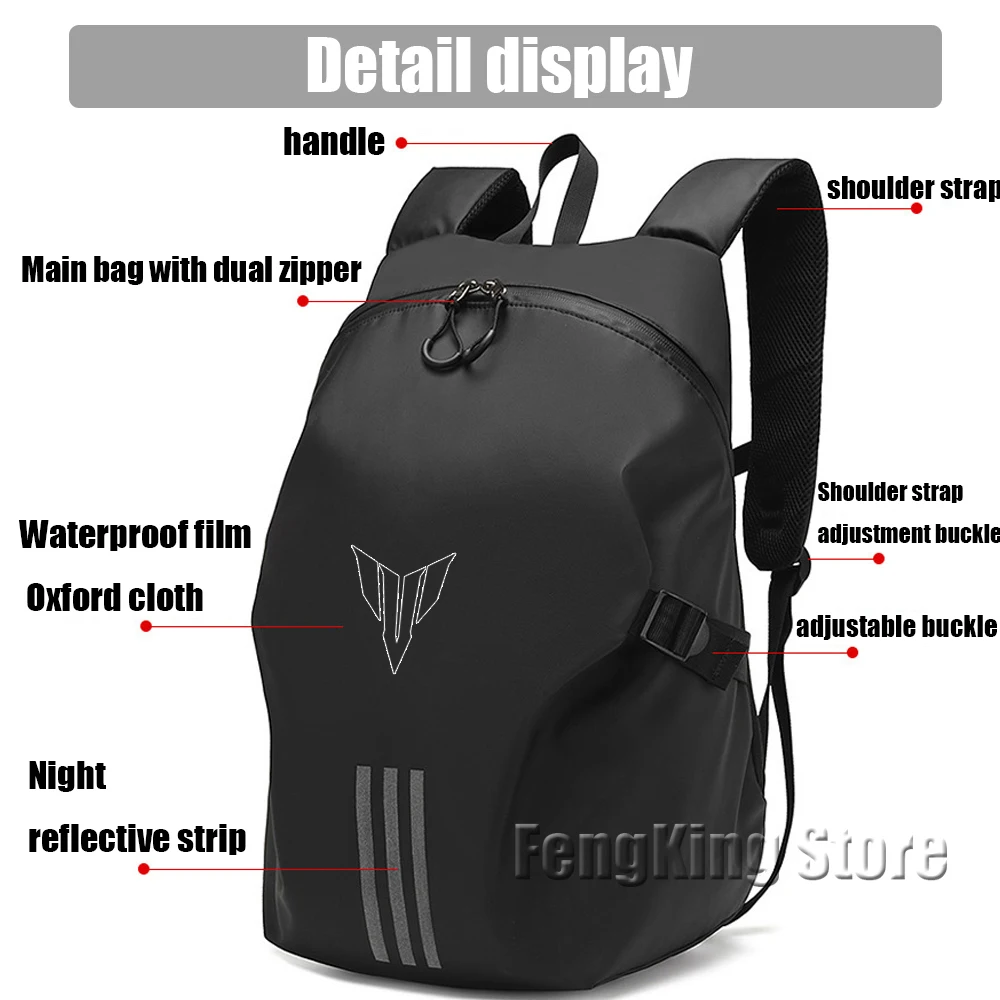 Mochila cavaleiro para Yamaha, motocicleta capacete saco, equipamento de viagem, impermeável, grande capacidade, MT-03, MT-07, MT-09