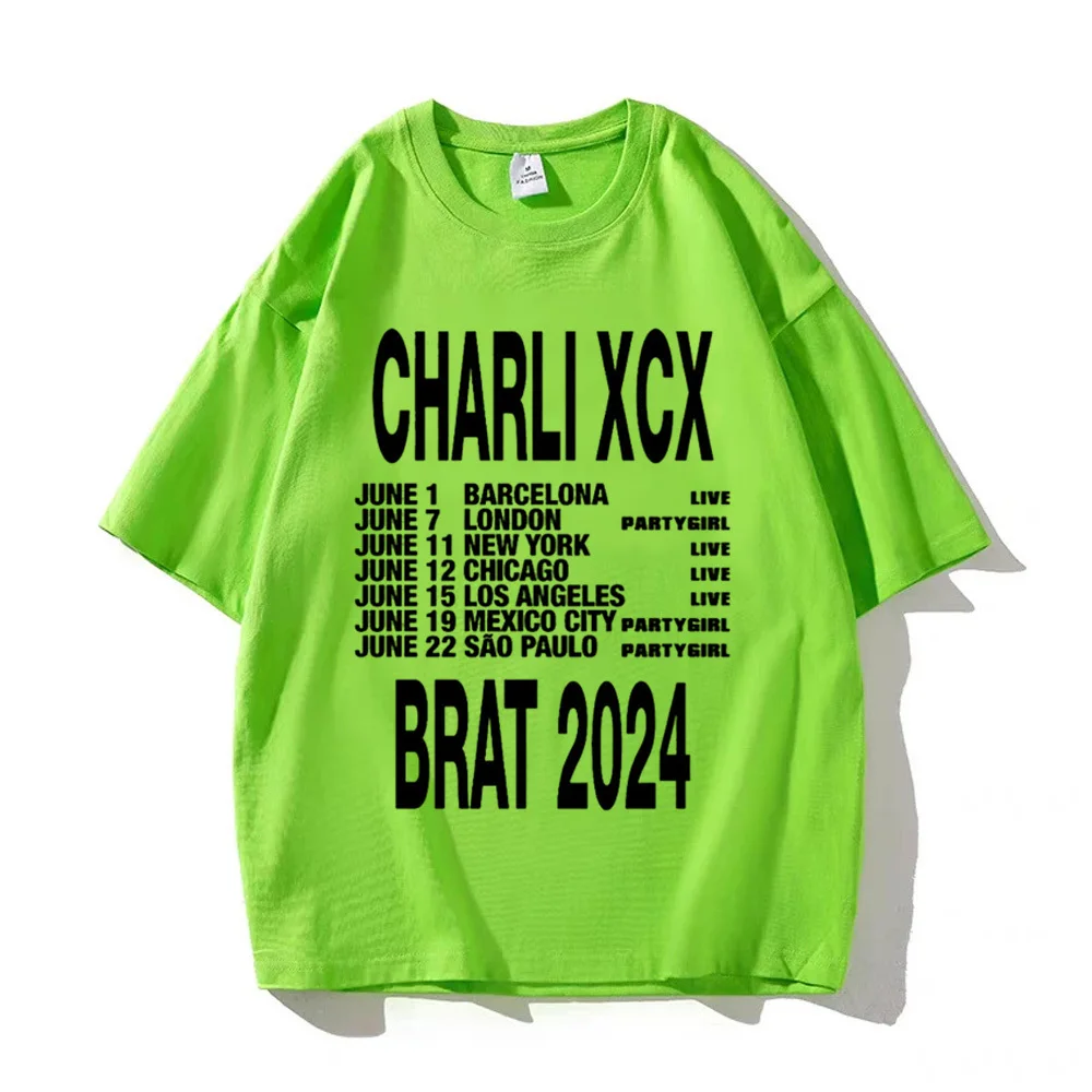 Charli Xcx Brat Tee women harajuku Y2K tshirt girl comic clothing