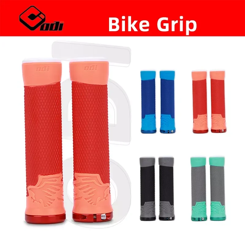 

ODI MTB bicycle grip silicone anti slip and shock-absorbing ergonomic soft rubber grip with handle locking end bicycle grip