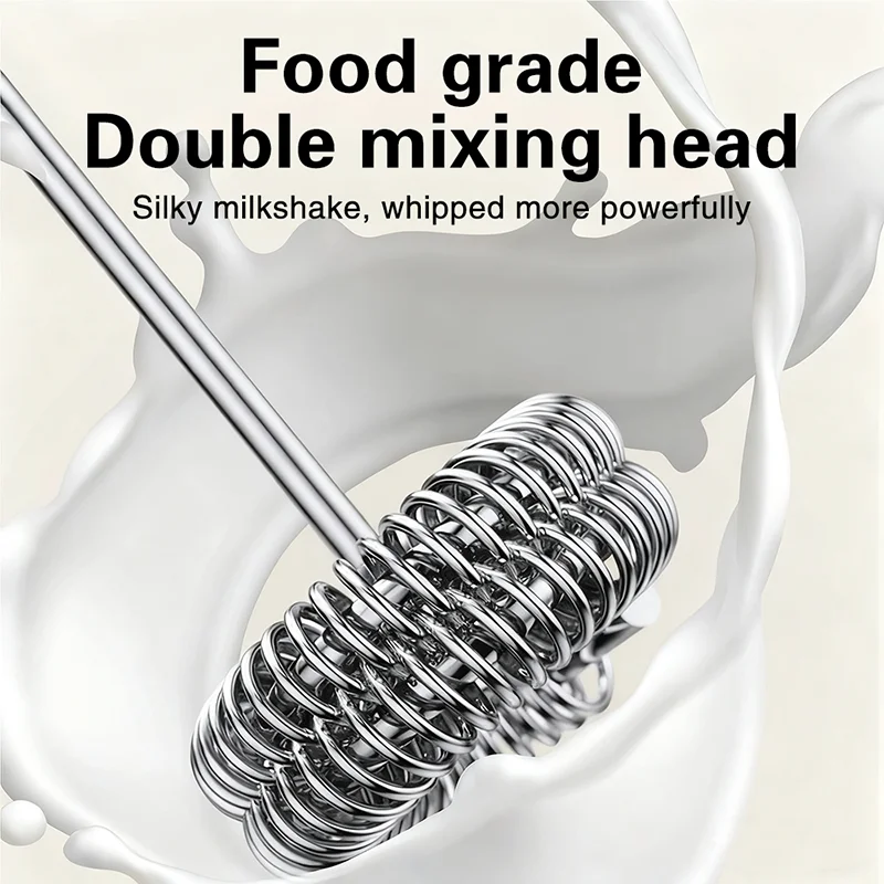 Wireless Type-C Rechargeable 3-speed Mini Handheld Milk Frother Coffee Frother Portable Kitchen Cooking Tools Whisk Foam Blender