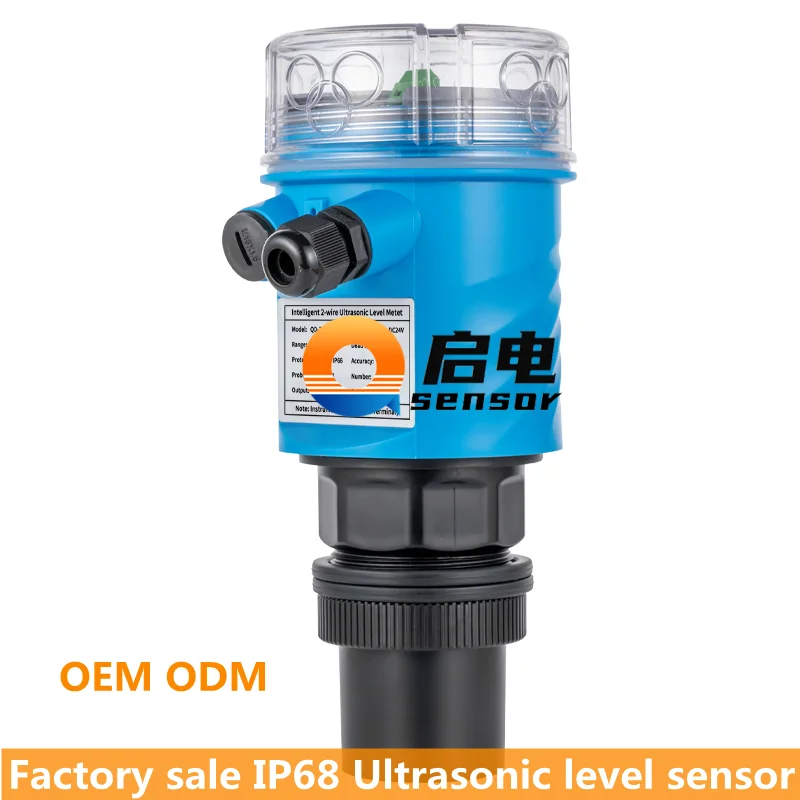 

4-20mA IP68 Ultrasonic Liquid Level Meter Gauge Non contact 10m Water Diesel Fuel Oil Tank Level Sensor Transmitter