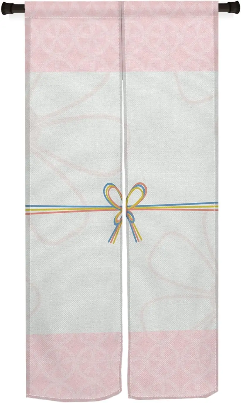 Japanese Noren Doorway Curtain Long Japanese Style Window Treatment Hanging Door Tapestry Polyester Panel for Ukiyoe Room