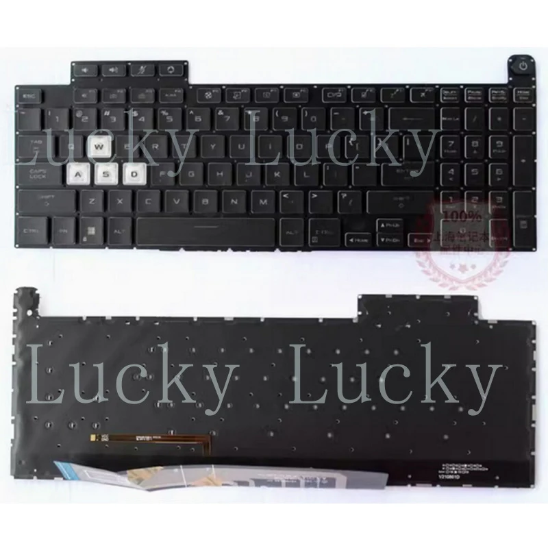 f Replacement For ASUS FX507R FX507 FA507Z Air 2022 Laptop Keyboard Black / White