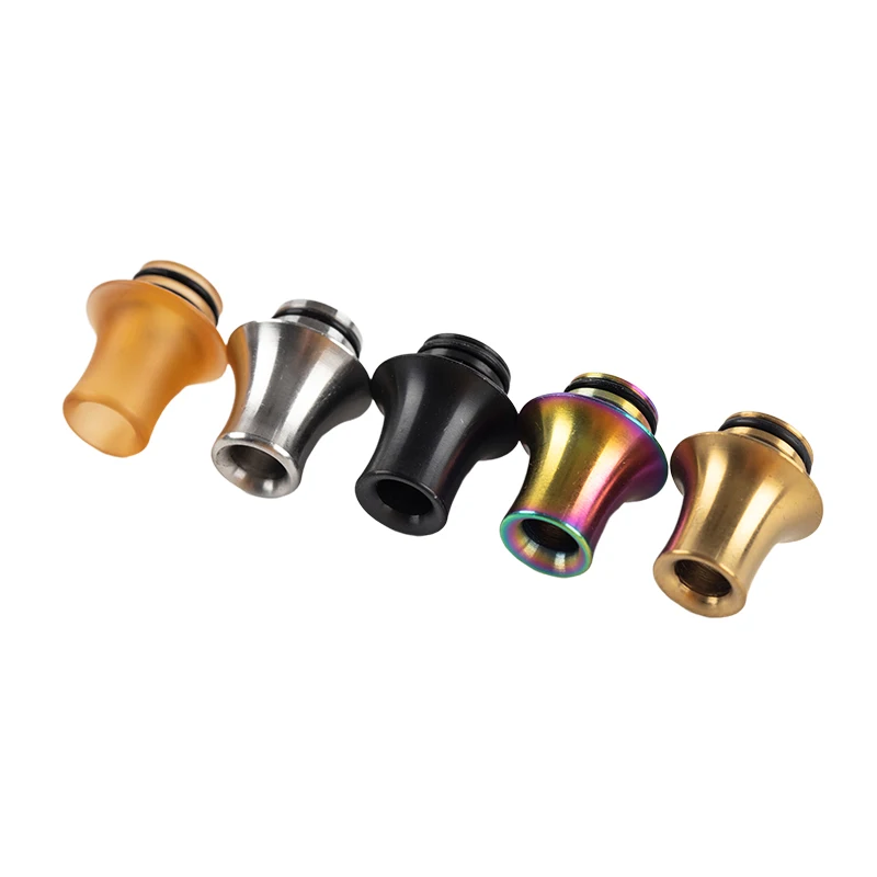 Pajitas de acero inoxidable con punta de goteo en forma de tapa 510 de alta calidad, pajitas de latón y deslumbrantes, accesorios de goteo de paja en forma de tapa, 1 unidad