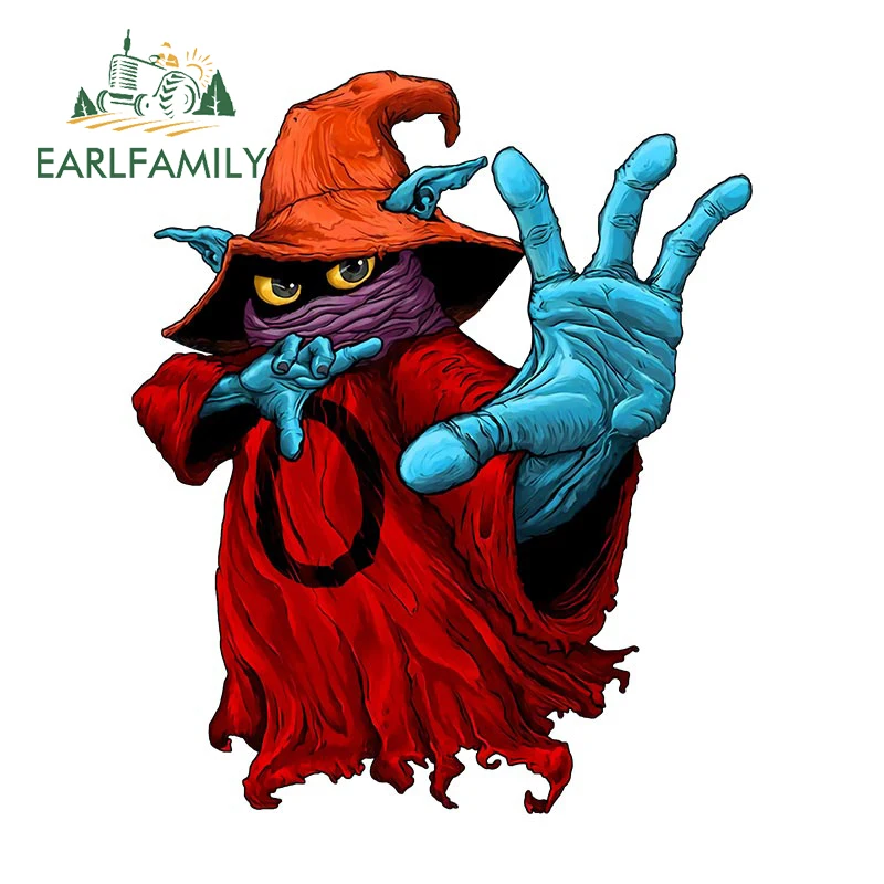 EARLFAMILY 13cm x 10.8cm Cartoon Orko Magician Car Sticker JDM Window Car Bumper Decal Racing Decoration Chibi Car Styling