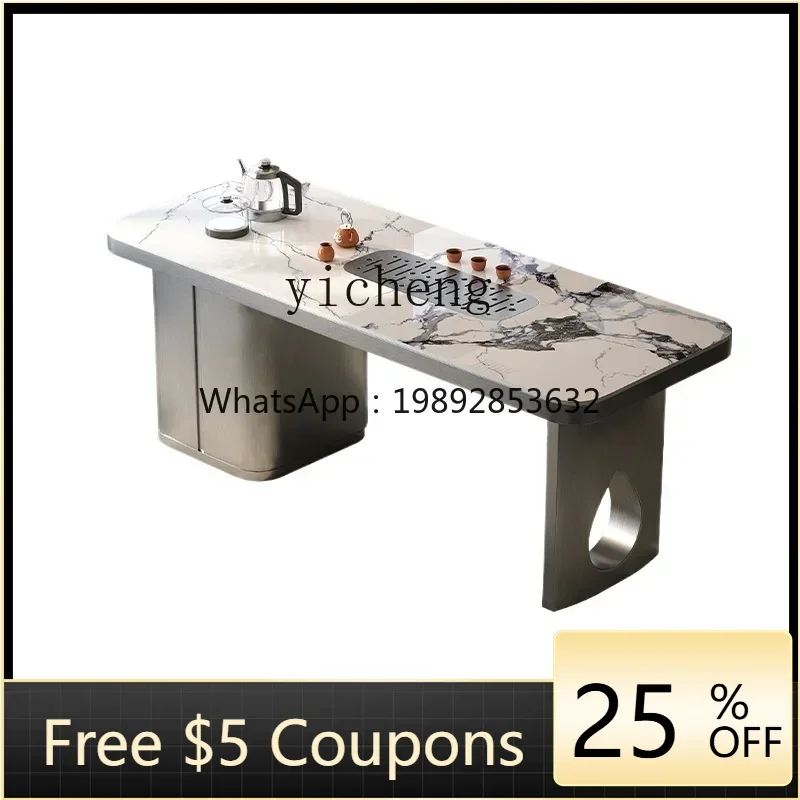 

TQH office slate modern simple light luxury high-end Kung Fu tea table small tea table and chairs