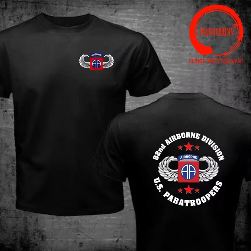 Classic Design Army 82nd Airborne Wing Tshirt Men Fashion Trendy Casual Clothing Stylish Tops Tee Shirt Leisure Tshirt