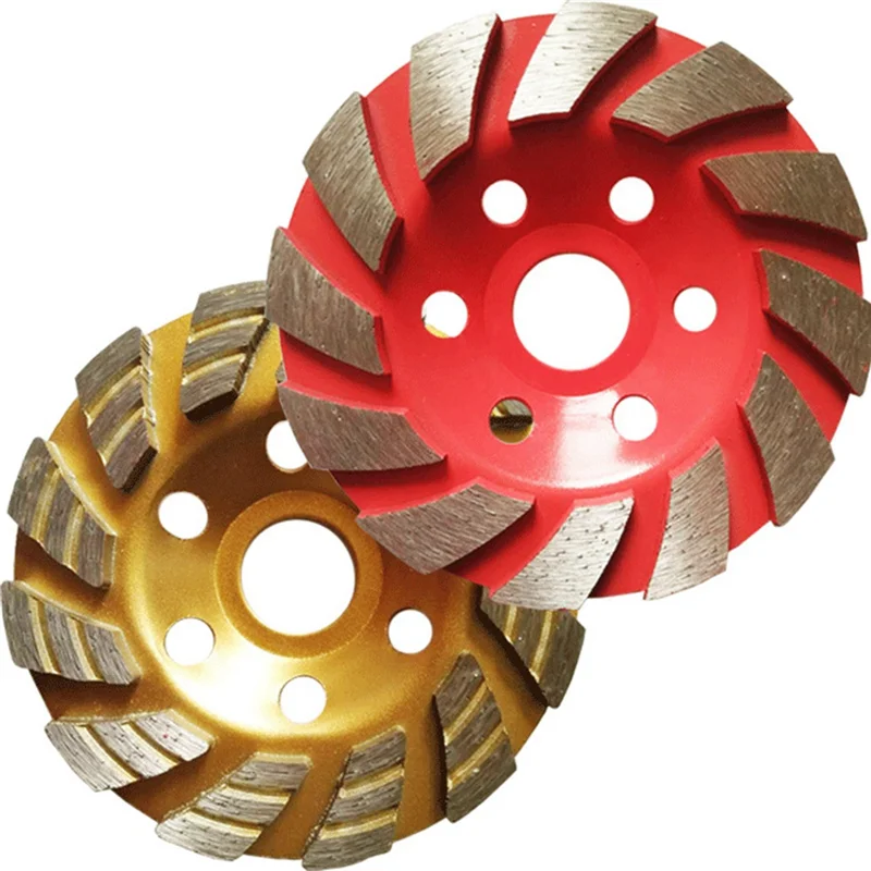 Diamond Angle Grinder Grinding Disc 100mm Cement Stone Concrete Bowl Grinding Disc Cutting Disc Tool Yellow