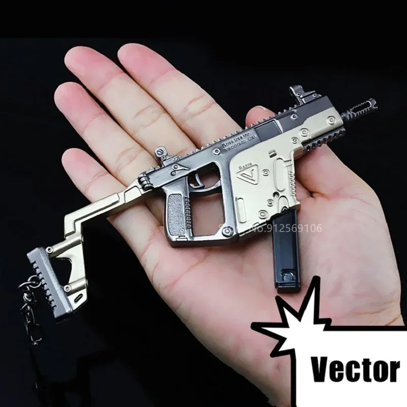 1:3 metalowy wektor pistolet zabawkowy miniaturowy Model 14.5CM 2022 nowy wysokiej jakości pistolet brelok rękodzieło wisiorek prezenty urodzinowe