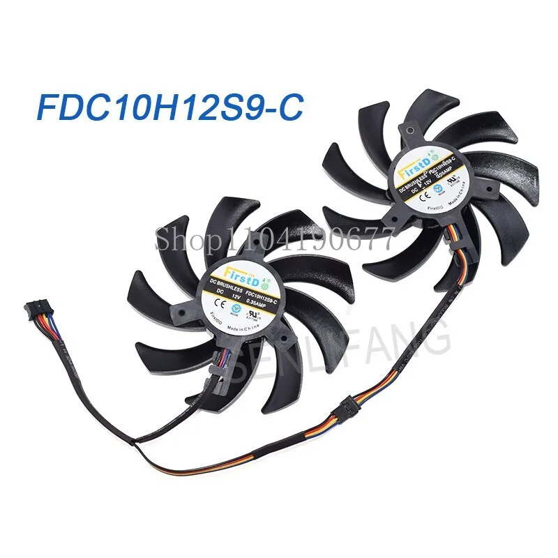 For Sapphire R9 270X HD7950 A Pair Cooling Fans FDC10H12S9-C  Dual Cooler Fan