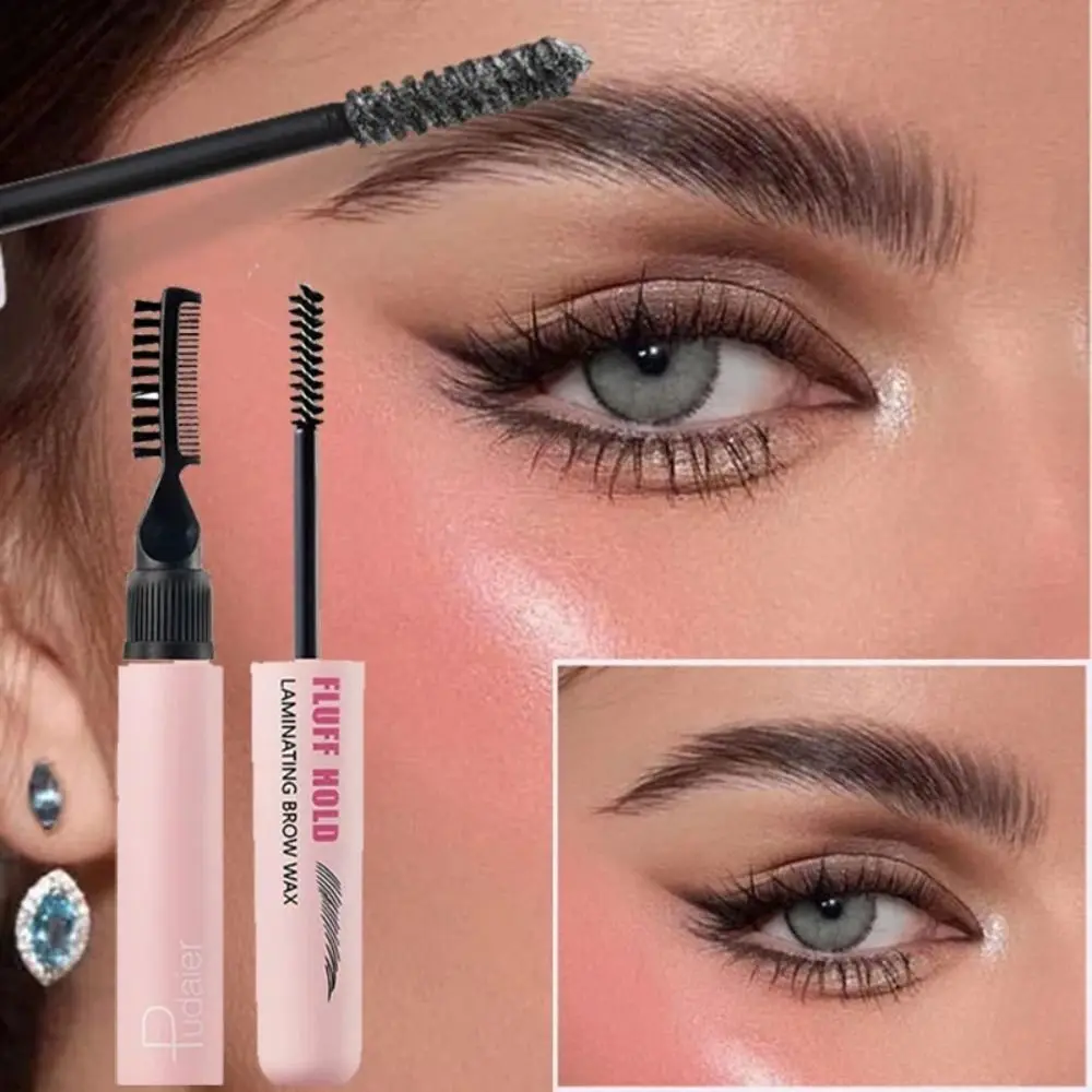 Double Headed Eyebrow Styling Cream Long-Lasting Waterproof Eyebrow Mascara 3D Wild Brow Styling Shaped Eyebrow Glue