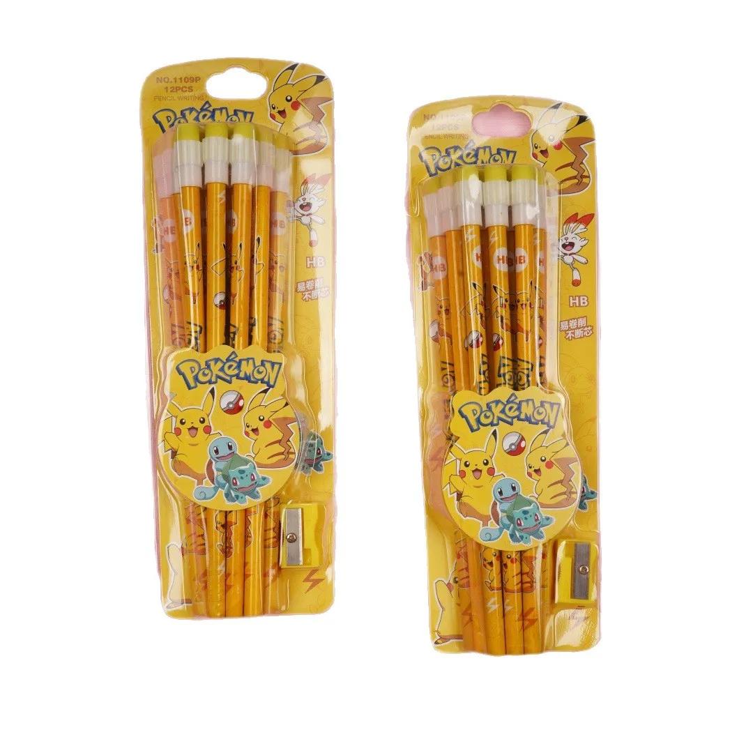 

Pikachu large-head pencil. Pencil for students to write and office use. Back-to-school season stationery gift.