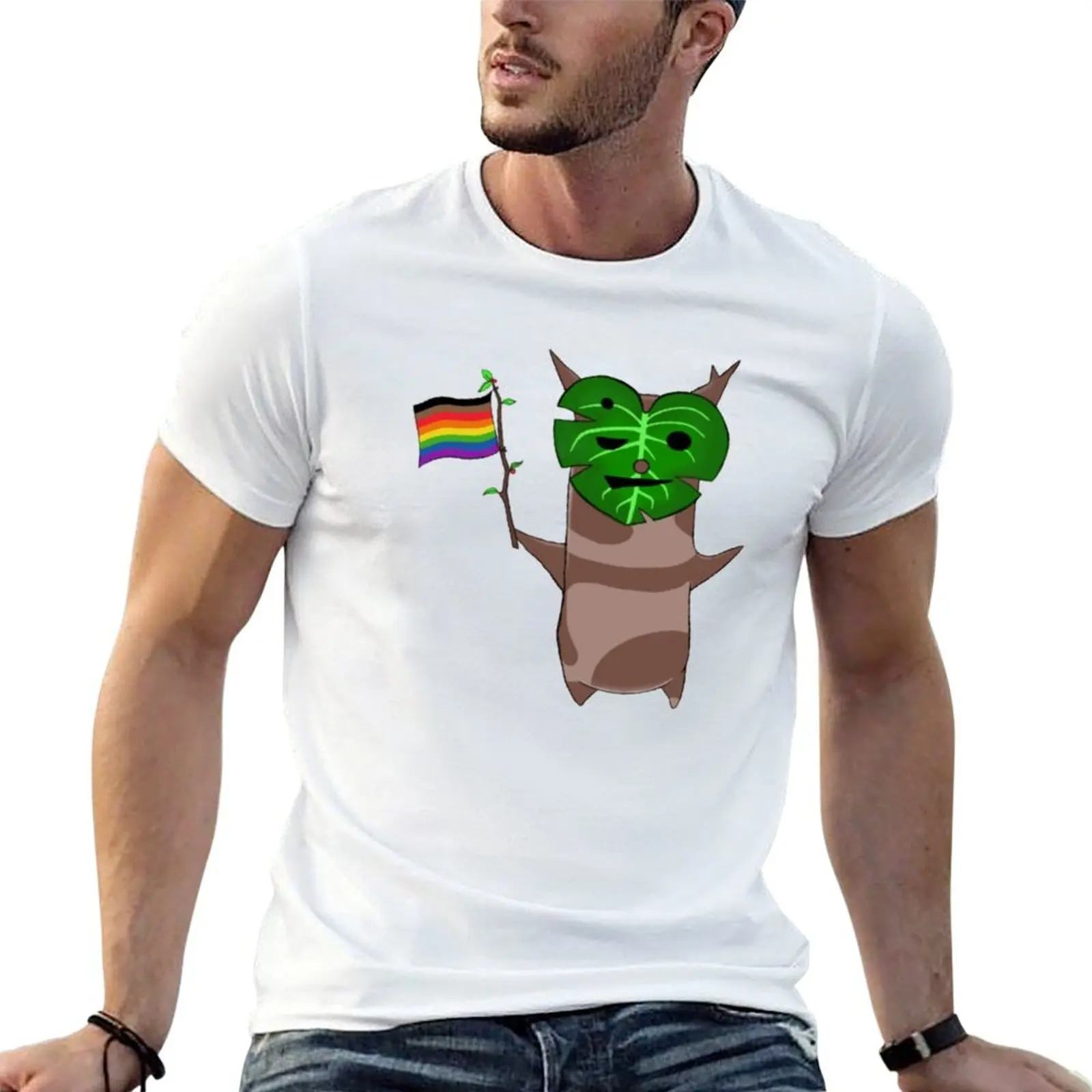 

BOTW Korok Rainbow Pride Flag T-Shirt funny t shirts man man t shirts for men T-Shirt