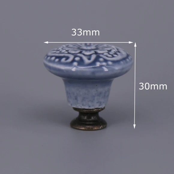 1 Piece Rural Ceramic Drawer Knob Cabinet Cupboard Dresser Rustico Kitchen Furniture Door Pull Handle Home Decoration