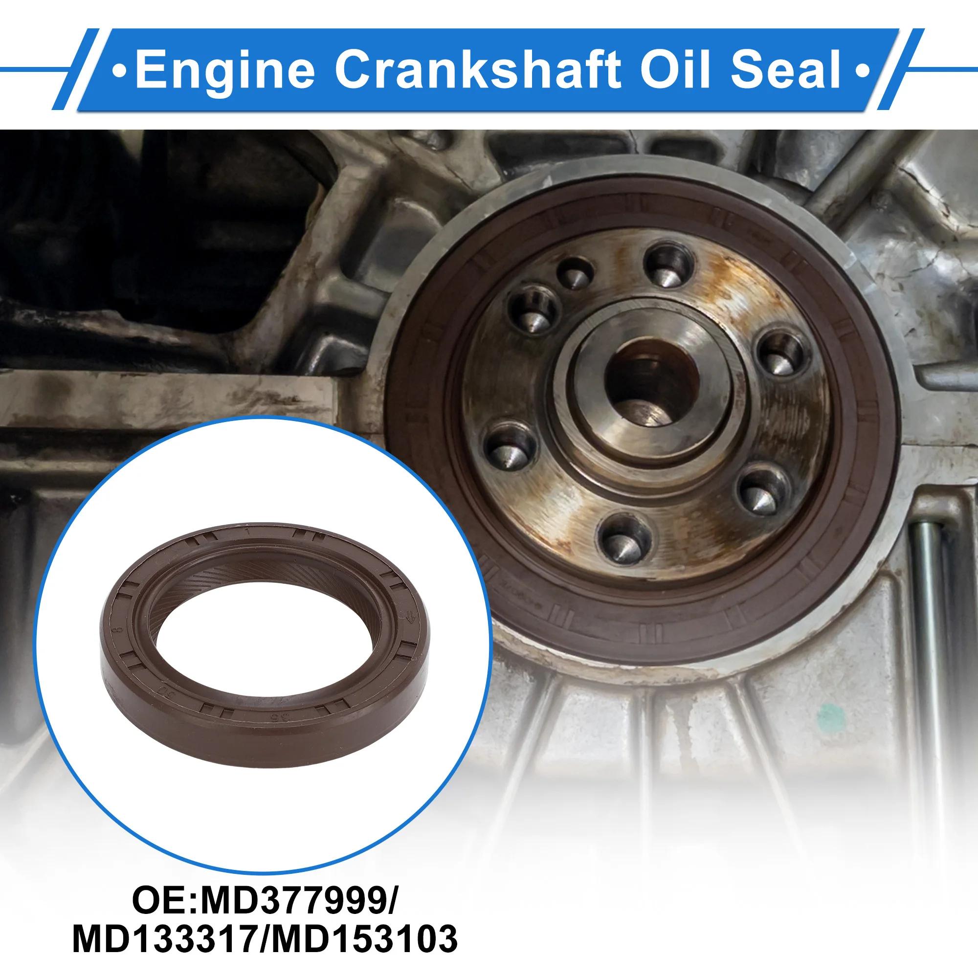 

UXCELL 1Pc Front Crankshaft Oil Seal for MITSUBISHI ECLIPSE 3000GT No.MD377999/MD133317