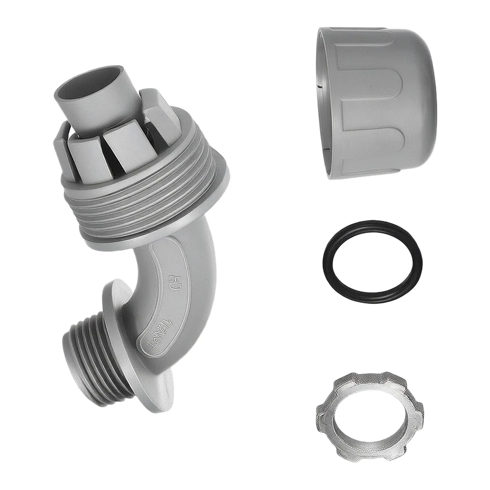 1pc 1/2'' NPT Liquid-Tight Connector 90-Degree Electrical Conduit Connector Fitting Flexible Conduit Fittings