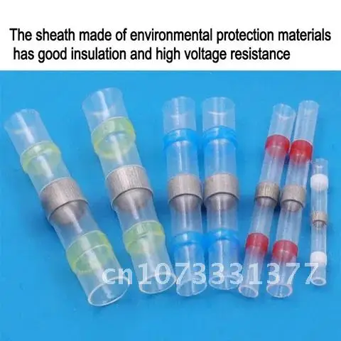 

100Pcs Waterproof Solder Sleeve Tube Mixed Heat Shrink Connect Terminals Electrical Wire Insulated Butt Connectors Kit