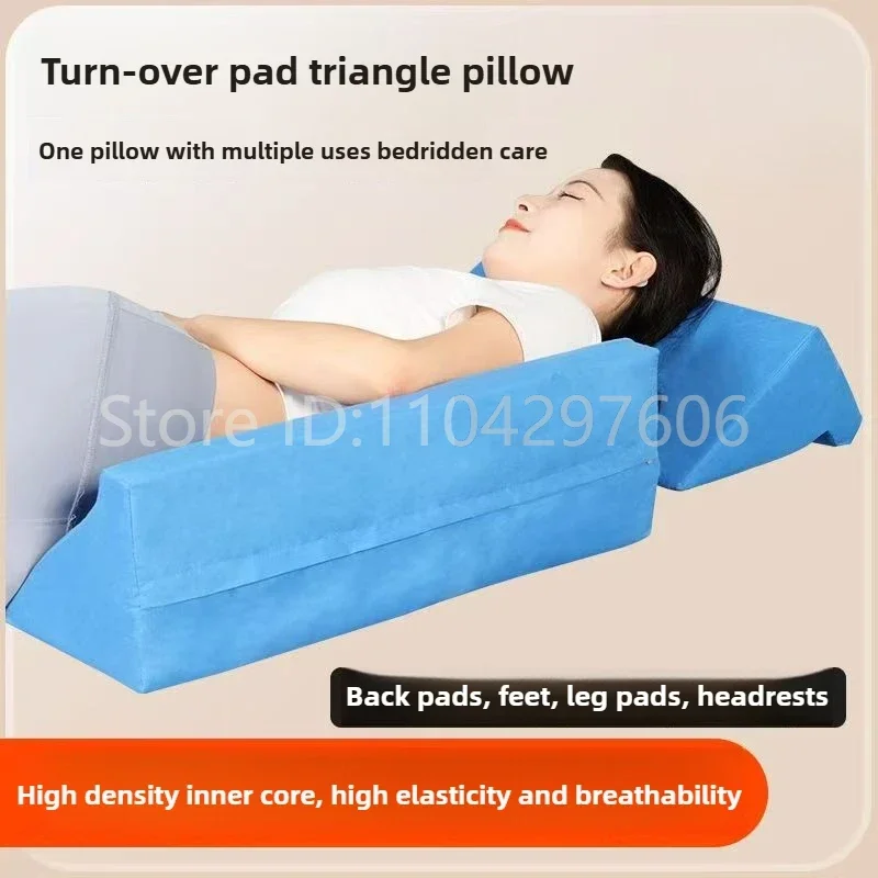 Bedridden Old Man Rolls Over Body Side Wedge Pillow with Zipper Incline Side Wedge Pillow Personalized for Adults Side Sleeper