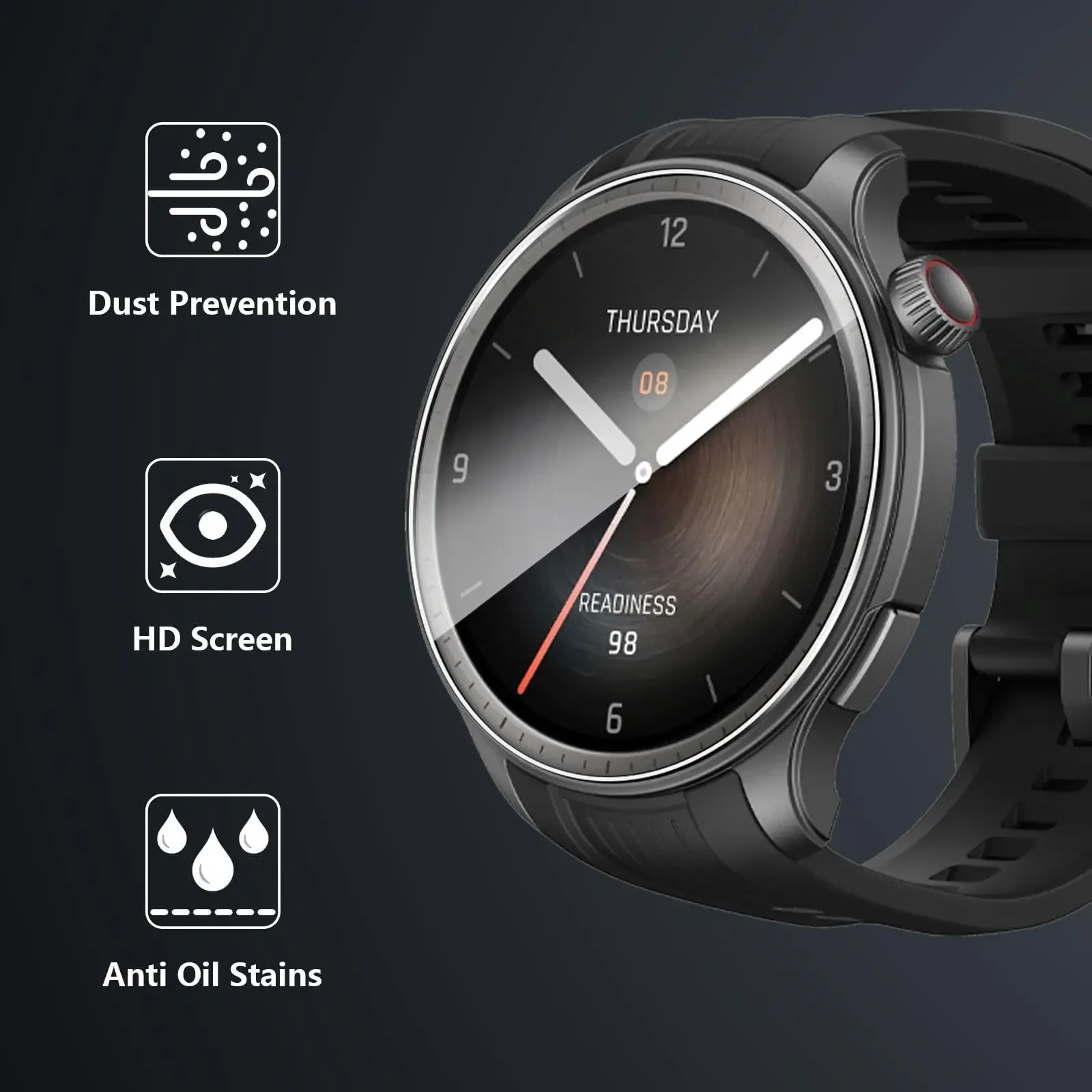 2-4PCS Tempered Glass Film For Amazfit Balance Anti-Scratch Screen Protector HD Protective Glass For Amazfit Balance Glass Film