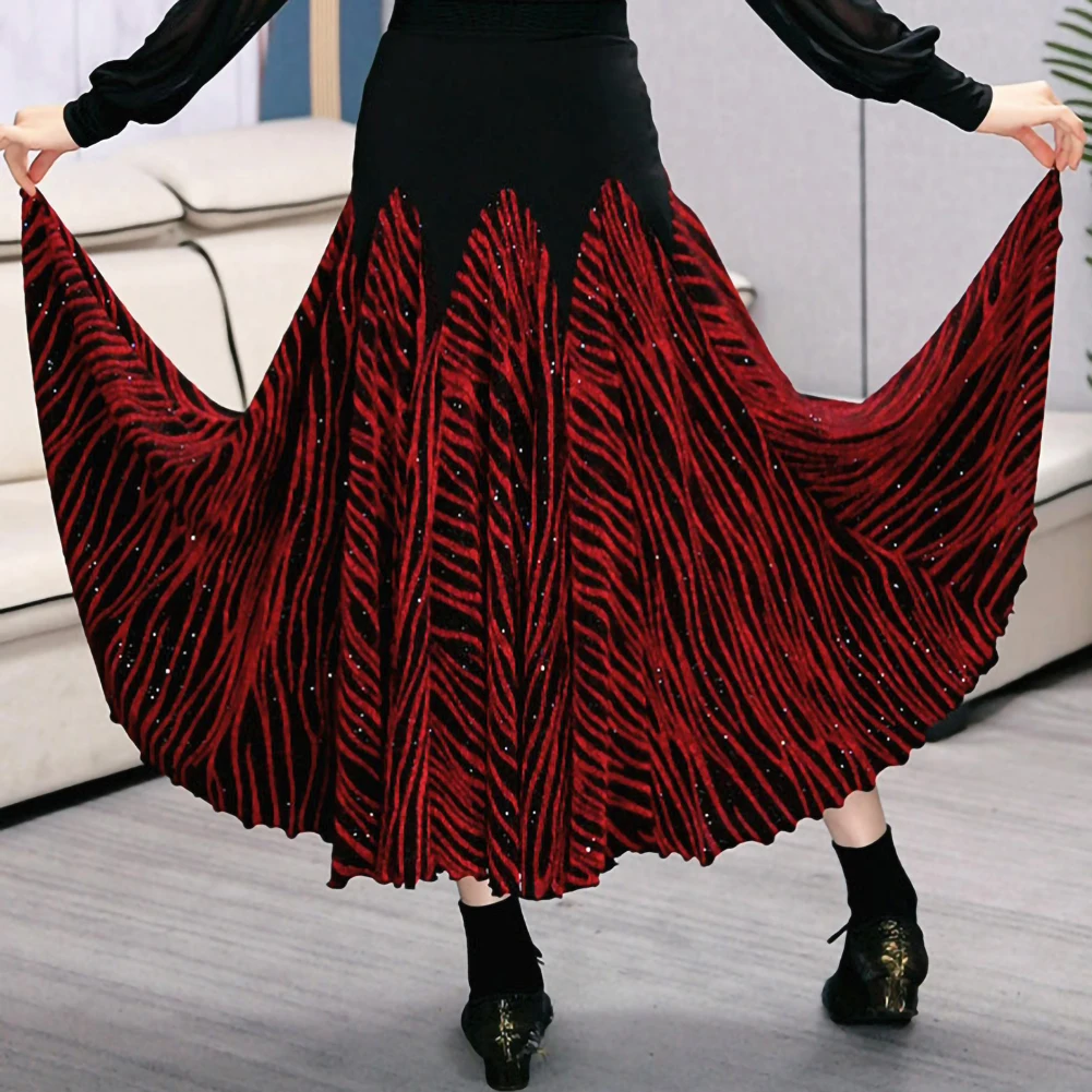 

Юбка для фламенко с пайетками, красная, стандартная, фиолетовая, для соревнований и тренировок, темно-зеленая, кружевная, с эффектом волны, для бальных танцев и шоу