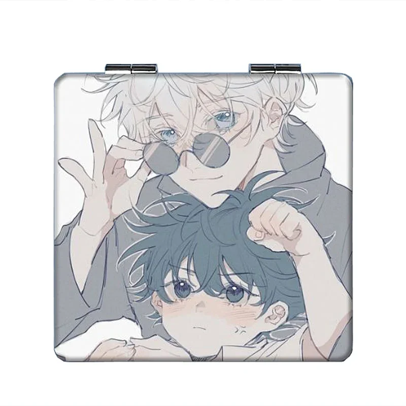 7×6cm Jujutsu Kaisen Folding Double-sided Makeup Mirror Anime Cute Mini Portable Travel Girls Magnifying Square