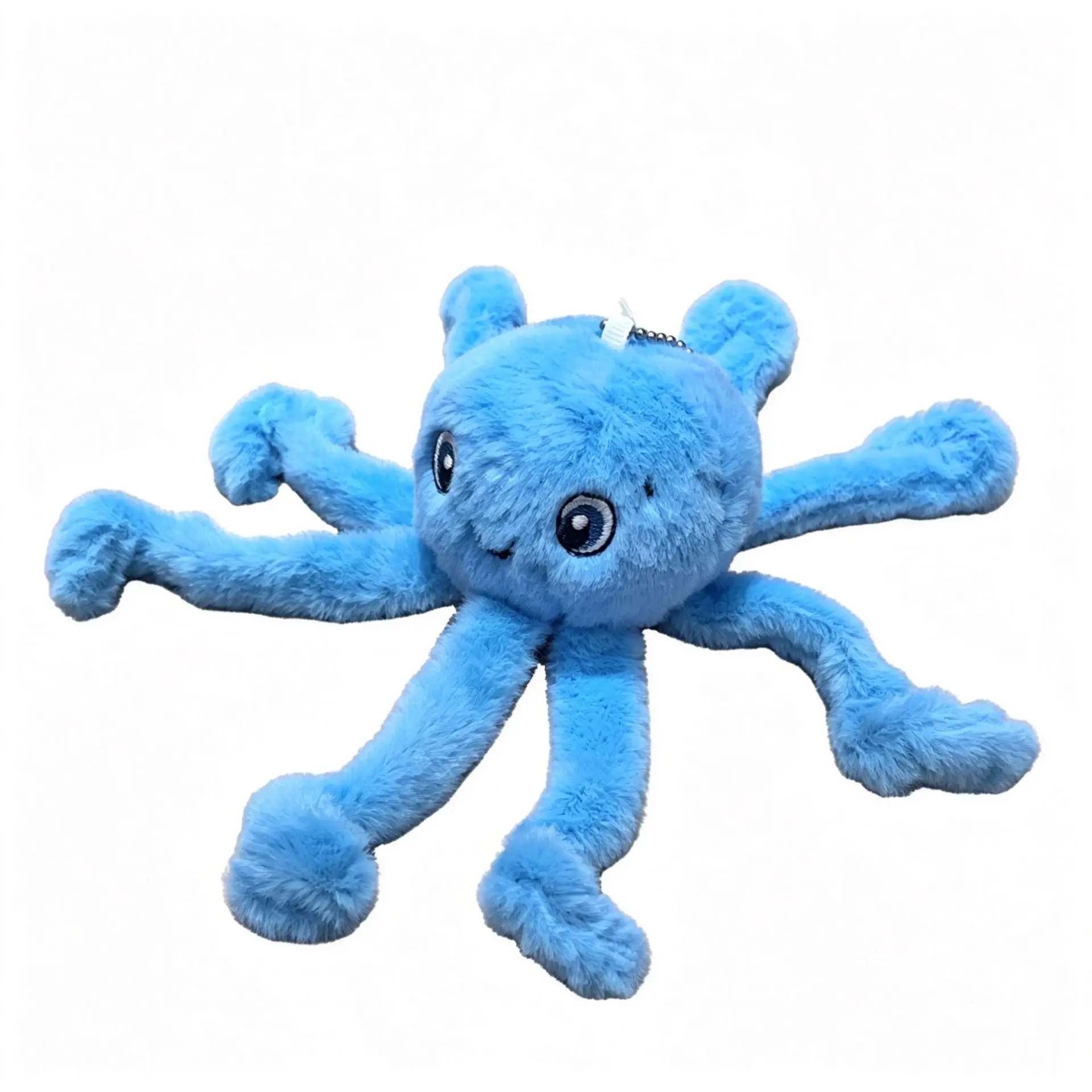 Cross-border blue octopus plush toy, stuffed doll, ocean toy, small bag charm, children's gift decoration