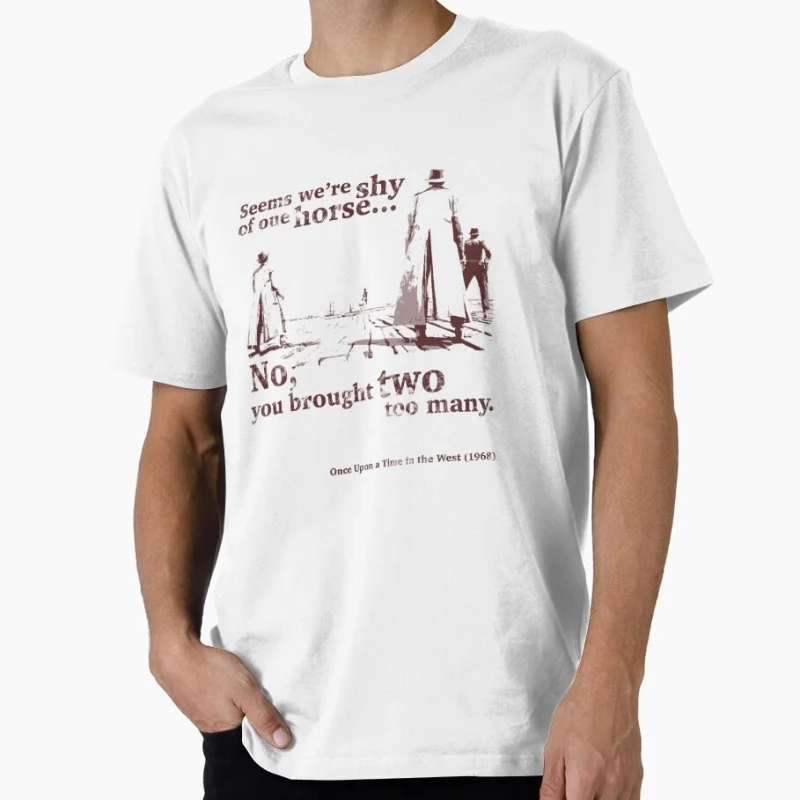 Harmonica Clint Eastwood Once Upon a Time in the West 1968 western movie Vintage cowboy film gift t shirt Large size Tops
