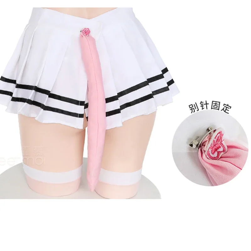 Leuke Meisjes Lolita Kant Kat Oren Ondergoed Set Schoolmeisje Uniform Neko Cosplay Lingerie Vrouwen Zomer Top en Rok Pak Kostuums