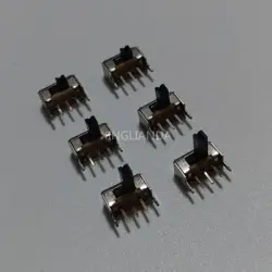 100PCS SK12D07VG 2/3/4/5/6/7mm Handle High 1P2T Side Toggle Power Switch Mini DIP Slide Switches 5Pin