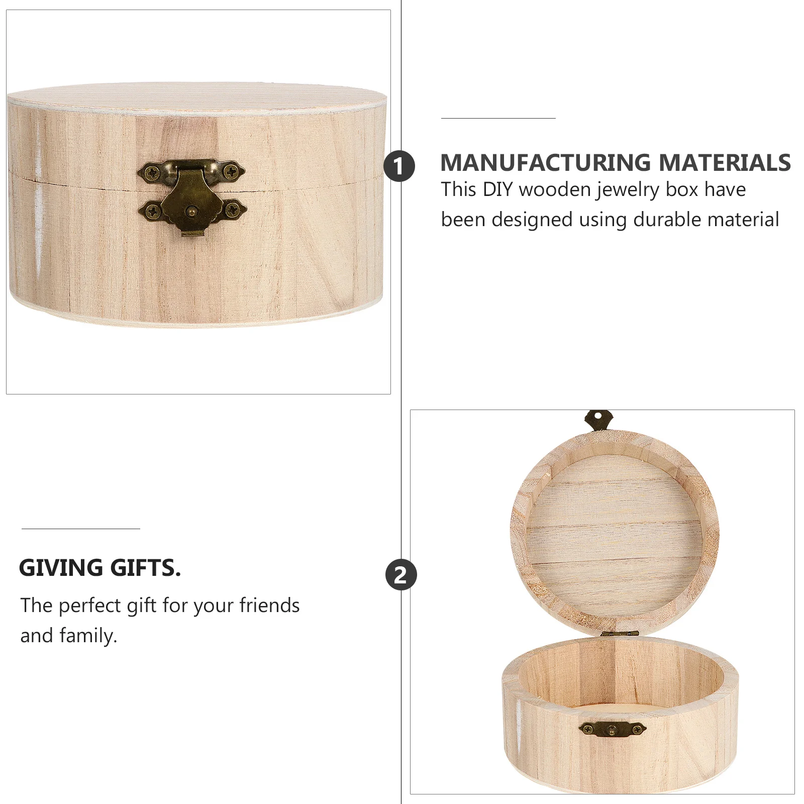 1 قطعة صندوق مجوهرات خشبي لتقوم بها بنفسك صغيرة الحجم حلقة القرط المنظم تخزين هدية مثالية حامل مجوهرات عرض حامل حلقة خشبية