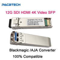 12G sfp модуль 12G-SDI 1310nm 20KM SD-SDI HD-SDI Video Tranceiver 4K Fiber Transmission SFP for Blackmagic Design BMD Yellobrik